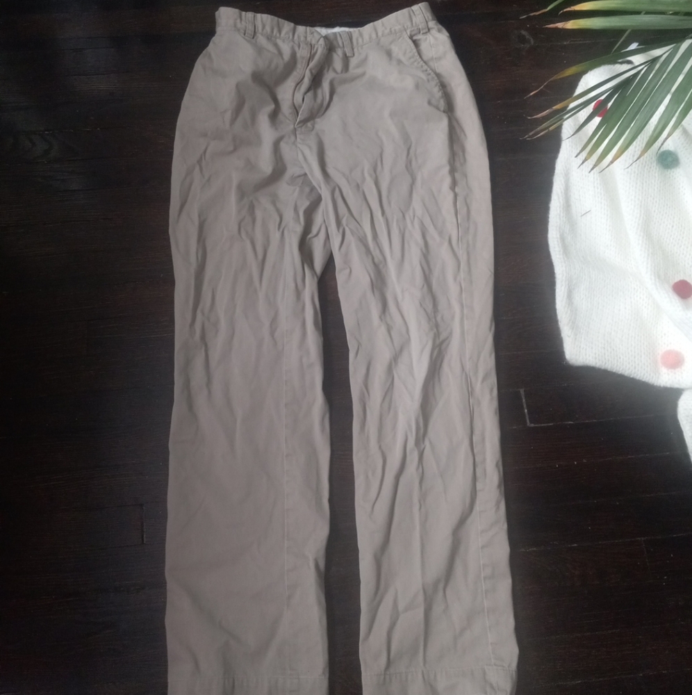 Polo By Ralph Lauren Men Khaki Pants Tall Size 36T Casual Comfort